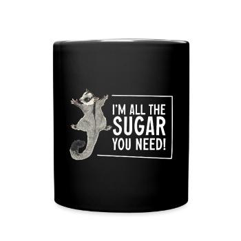 Short-headed glider Sugar Glider - Full Colour Mug - black - Front