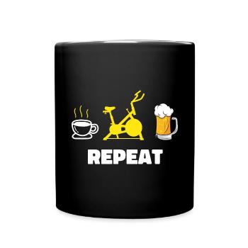 Indoor Cycling Bike Workout - Full Colour Mug - black - Front
