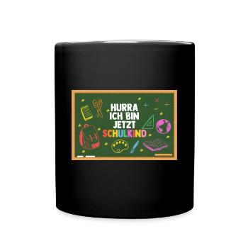 Erste Klasse Einschulung Erstklässler Schulkind - Tasse einfarbig - Schwarz - Vorne