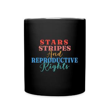 Star stripes and reproduction rights - Full Colour Mug - black - Front