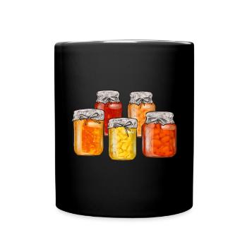 Einmachen Einkochen Lebensmitteln Konservieren - Tasse einfarbig - Schwarz - Vorne