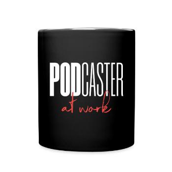 Podcaster Podcast au travail - Mug uni - noir - Devant