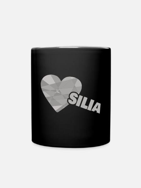 Herzchen Silia - Tasse einfarbig - Schwarz