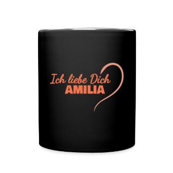 LiebeDich Amilia - Tasse einfarbig - Schwarz - Vorne