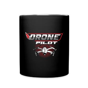 Drohnenpilot Whoop Copter FPV UAS Pilot Drone - Full Colour Mug - black - Front