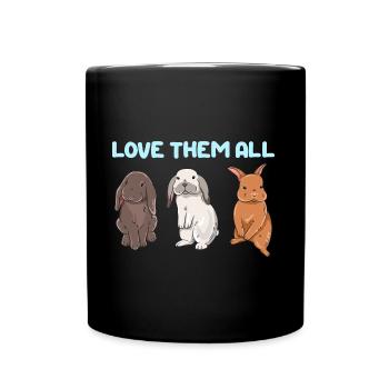 Conception de lapin mignon pour les propriétaires de lapins - Mug uni - noir - Devant