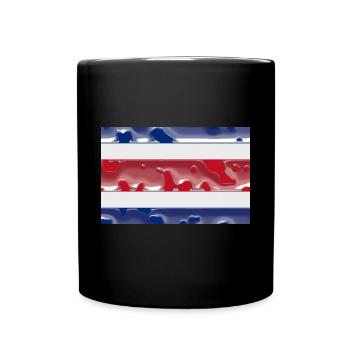 Pays pour Rica Costa drapeau - Mug uni - noir - Devant