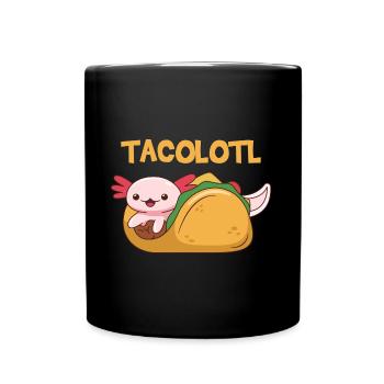 Tacolotl Pun Design for Axolotl Lovers - Full Colour Mug - black - Front