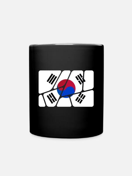 Südkorea als Südkorea - Tasse einfarbig - Schwarz