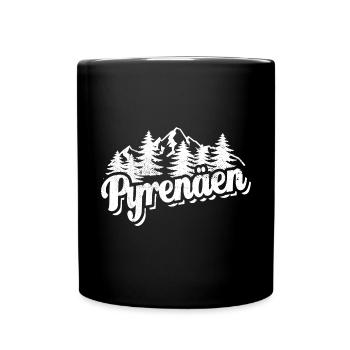 Pyrenäen - Wald und Berge Wandern Erholung - Tasse einfarbig - Schwarz - Vorne
