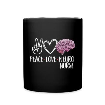 Neurology, Nurse, Brain, Neurologist - Full Colour Mug - black - Front