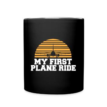 Voyage de vacances en solo Mon premier avion - Mug uni - noir - Devant
