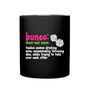 Jeu de dés Bunco - Mug uni - noir - Devant