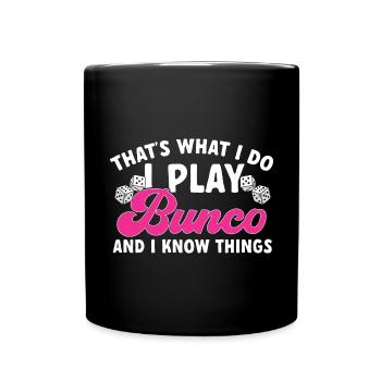 Jeu de dés Bunco - Mug uni - noir - Devant