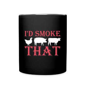 I'd Smoke That Grill BBQ Short Ribs Rack - Tasse einfarbig - Schwarz - Vorne