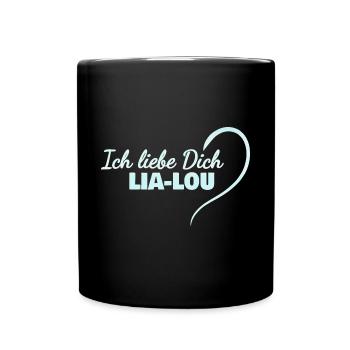 LiebeDich Lou - Tasse einfarbig - Schwarz - Vorne
