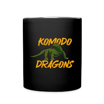 Komodowaran Komodo Liebhaber Geschenk - Tasse einfarbig - Schwarz - Vorne