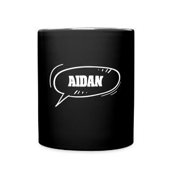 Vorname Aidan - Tasse einfarbig - Schwarz - Vorne