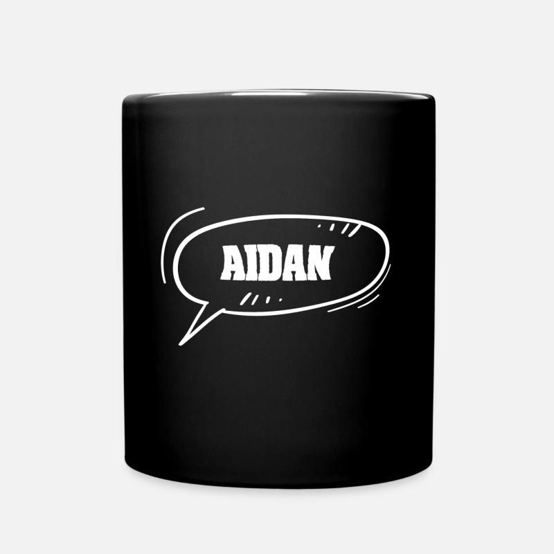 Vorname Aidan - Tasse einfarbig - Schwarz