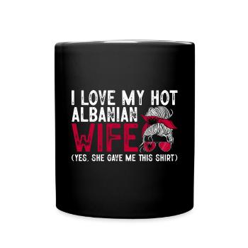 Drapeau albanais Aigle albanais Shqiponja - Mug uni - noir - Devant