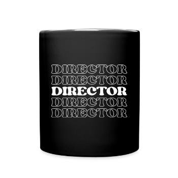 Regisseur, Filmemacher, Leiter, Chef - Tasse einfarbig - Schwarz - Vorne
