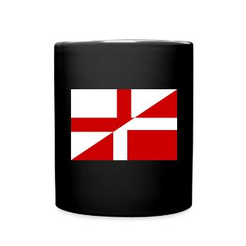 Flag of England Denmark - Full Colour Mug - black - Front