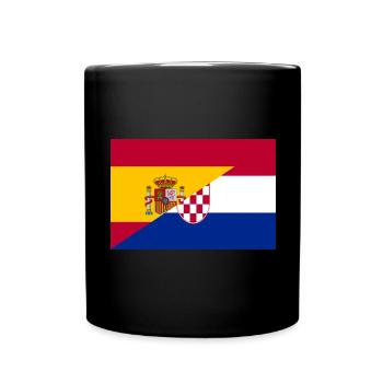 Espagne Croatie Drapeau - Mug uni - noir - Devant