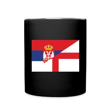 Drapeau de la Serbie Angleterre - Mug uni - noir - Devant