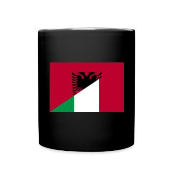 Drapeau de l’Albanie Italie - Mug uni - noir - Devant