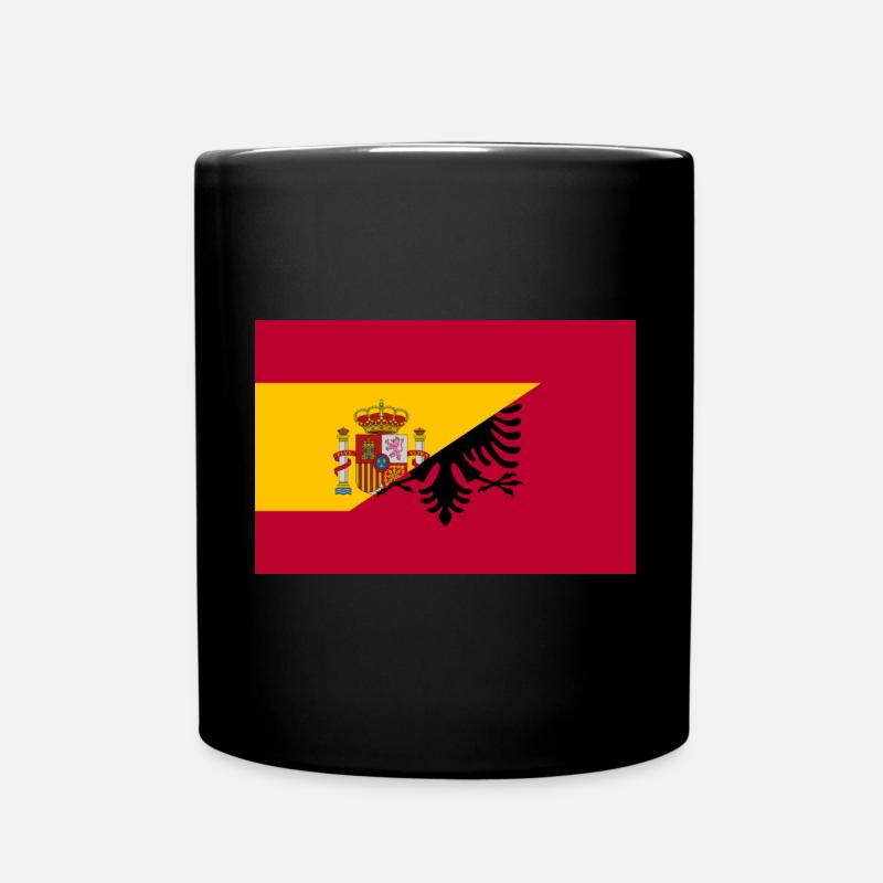 Drapeau de l’Espagne Albanie - Mug uni - noir