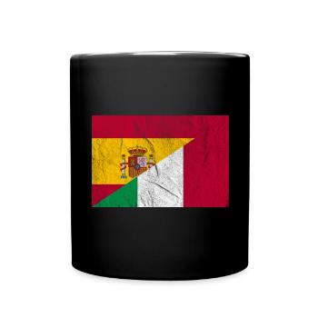 Drapeau de l’Italie Espagne Vintage - Mug uni - noir - Devant