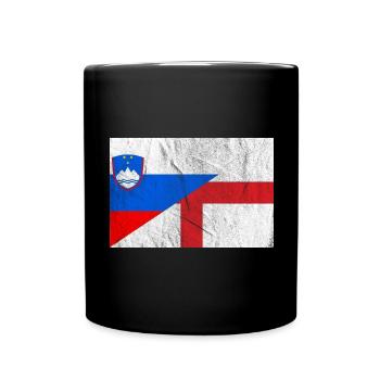 Vintage Slovenia England Flag - Full Colour Mug - black - Front