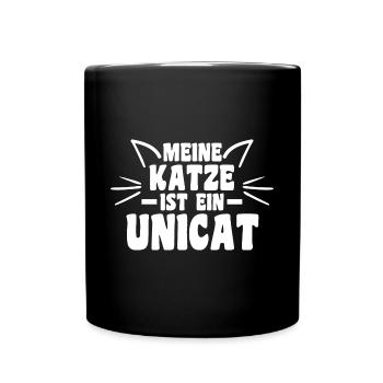 Katze Miezekatze Katzenliebhaber Katzenbesitzer Ka - Tasse einfarbig - Schwarz - Vorne