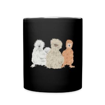 Seidenhuhn Poulet soyeux - Mug uni - noir - Devant