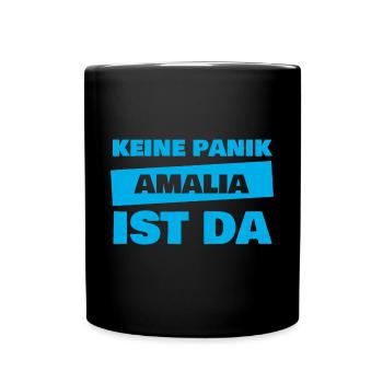 Amalia als Vorname - Tasse einfarbig - Schwarz - Vorne