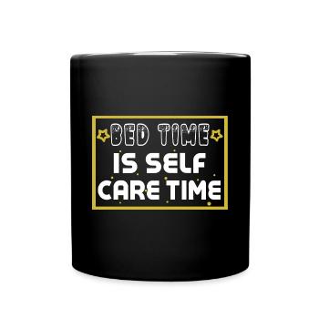 Bed Time Napetizer Self Care Sofa Bed - Full Colour Mug - black - Front