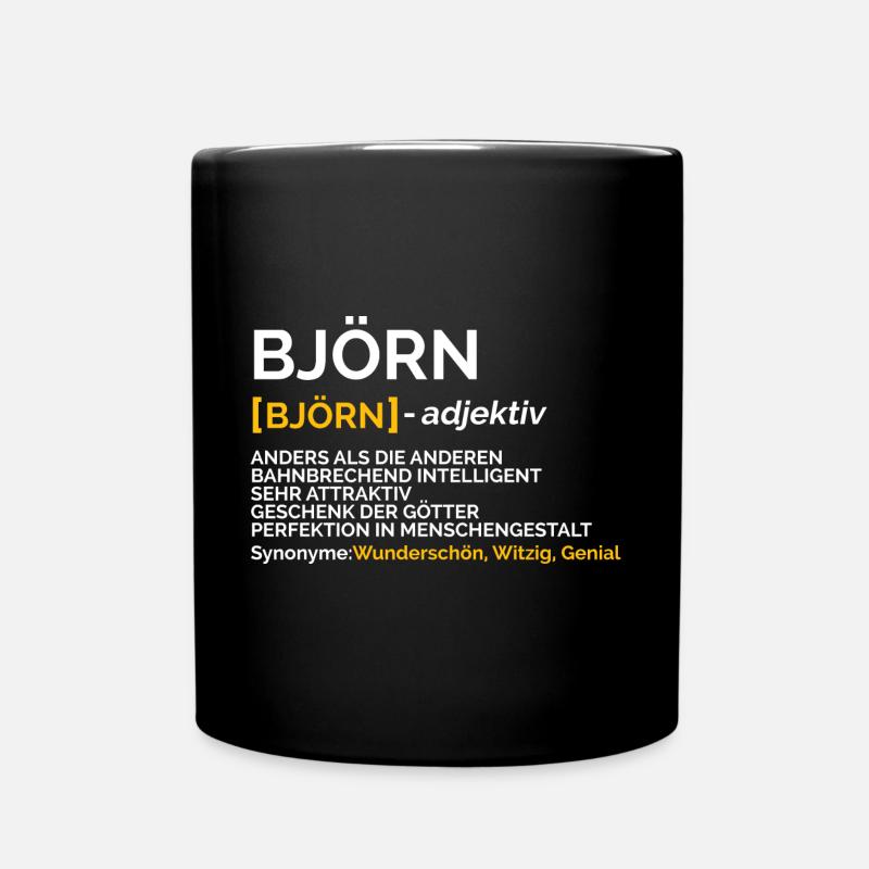 Björn - Tasse einfarbig - Schwarz