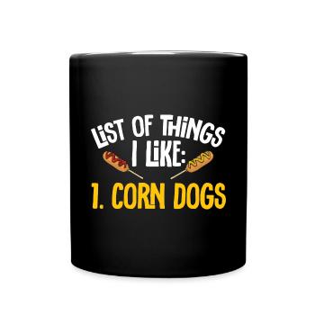 Corn Dog Corndog - Full Colour Mug - black - Front