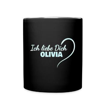 Love You Olivia - Full Colour Mug - black - Front