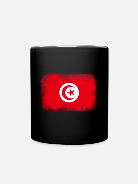 Tunesien als Tunesien - Tasse einfarbig - Schwarz