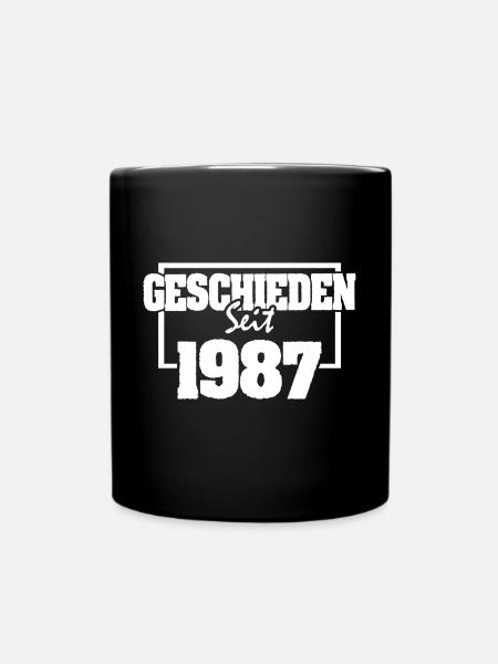 Heirat 1987 - Tasse einfarbig - Schwarz