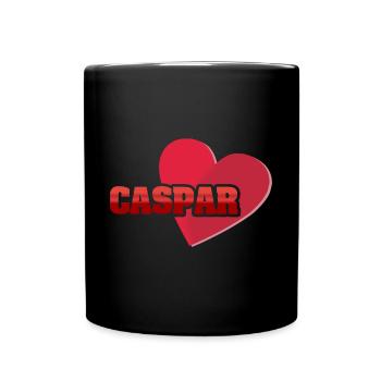 Caspar comme prénom - Mug uni - noir - Devant