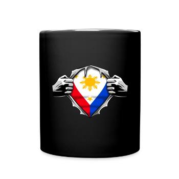 Philippines superhero, flag, hero - Full Colour Mug - black - Front