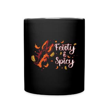Feurig & Würzig - Krebsmotiv Für Liebhaber - Tasse einfarbig - Schwarz - Vorne