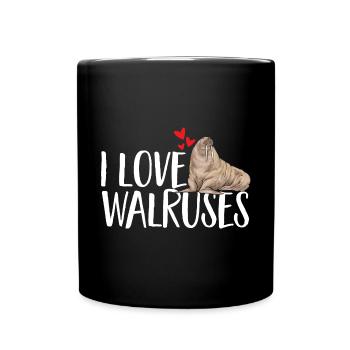 Walross - Tasse einfarbig - Schwarz - Vorne
