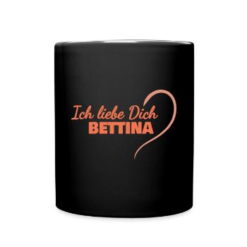 LiebeDich Bettina - Tasse einfarbig - Schwarz - Vorne