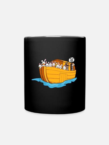 Noah Arche Boot Hasen - Tasse einfarbig - Schwarz