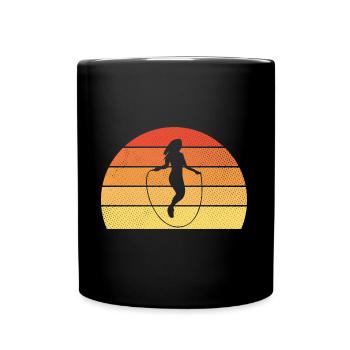 Retro Sunset Design for Rope Jumpers - Full Colour Mug - black - Front