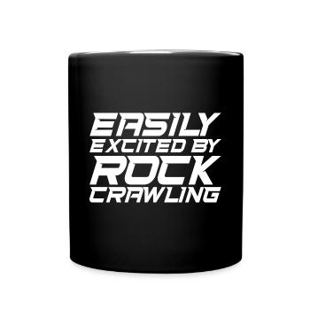 Easily Excited By Rock Crawling - Full Colour Mug - black - Front