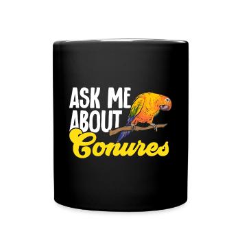 Parakeet, Parrot, Parakeet, Bird - Full Colour Mug - black - Front